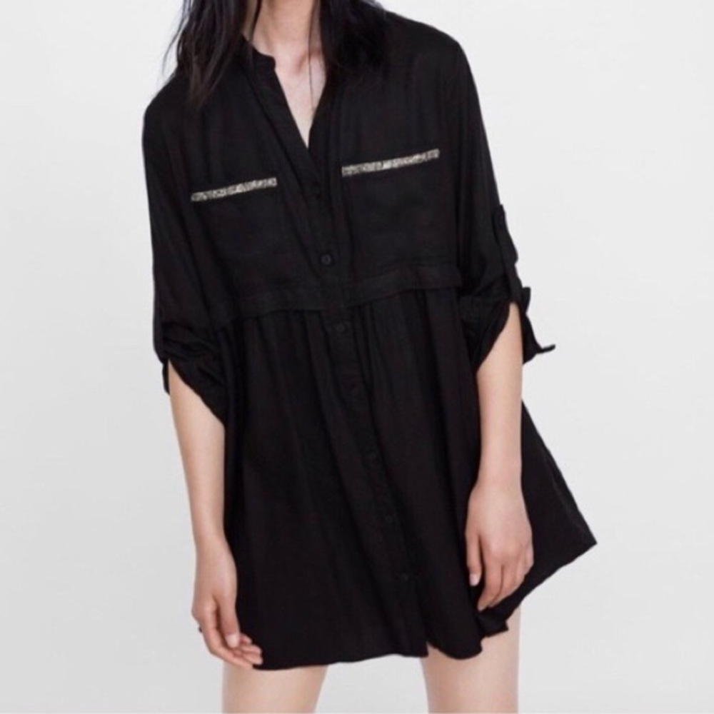 ZARA tencel shirtdress